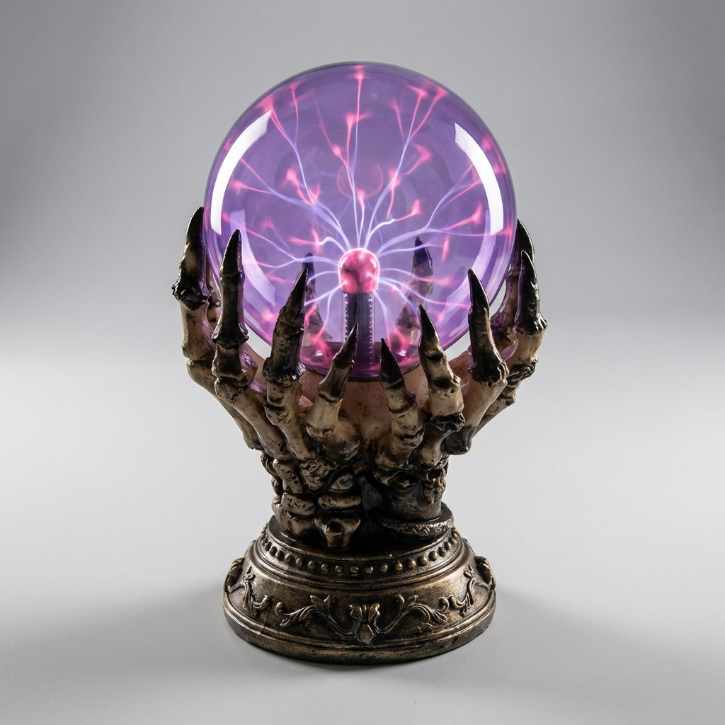 Detaillierte Aetherclaw Tischlampe im gotischen Design, perfektes Fantasy-Akzentlicht für Wohnzimmer-Dekoration.