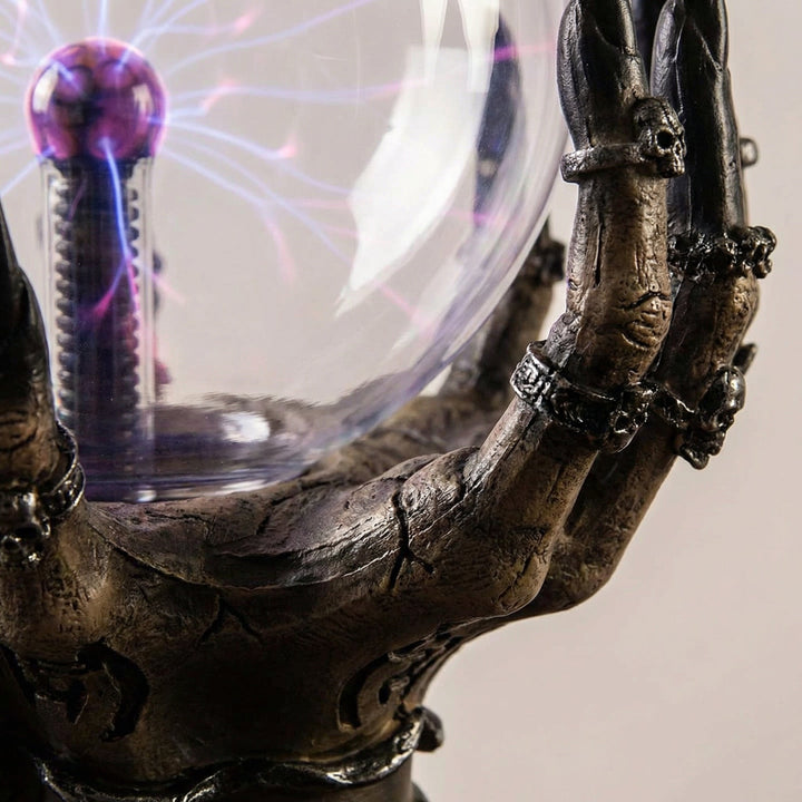 Mystische Gotische Tischlampe mit Aetherclaw Plasma-Effekt, einzigartige Beleuchtung für Ihr Zuhause.