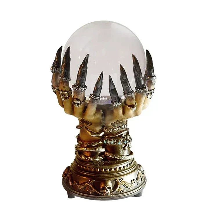 Einzigartige Aetherclaw Tischlampe in gotischem Stil, beeindruckendes Plasma-Licht für mystische Raumgestaltung.