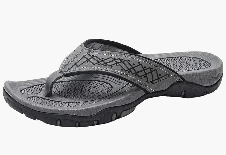 Orthopädische Herren Zehentrenner-Sandalen, bieten Entlastung und Halt bei jeder Bewegung.