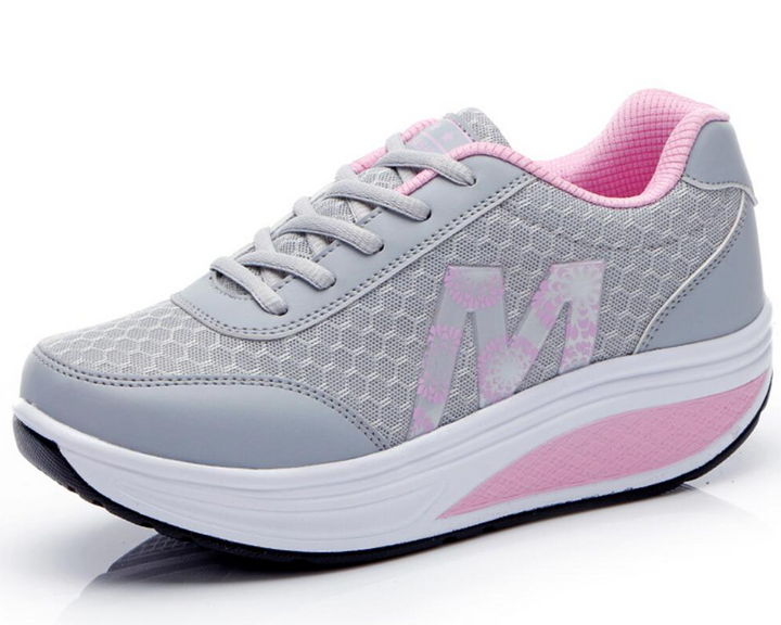 Stilvolle Damen Walkingschuhe: Komfortabel, mit Dämpfung durch Luftkissensohle und integrierter Fußgewölbestütze.