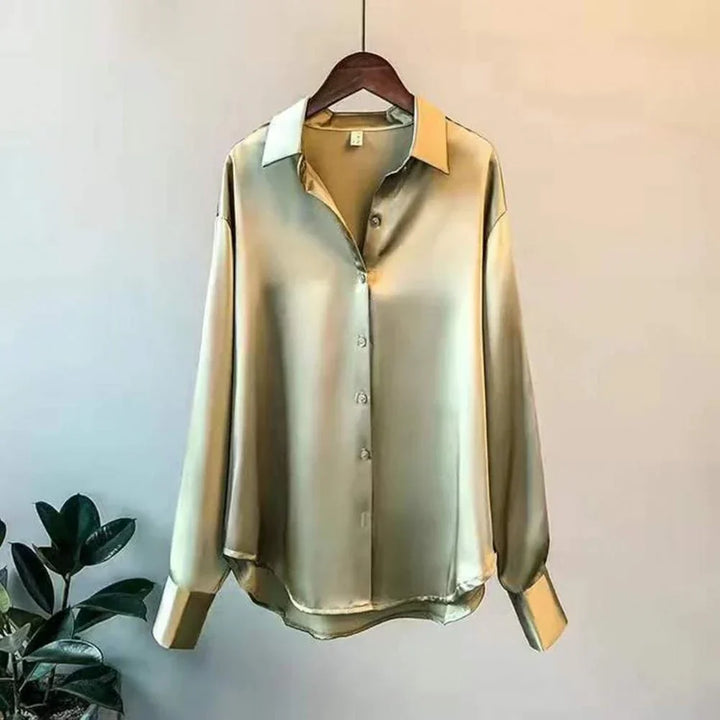 Elegante Damenbluse Langarm, eine klassische und vielseitige Option für das ganze Jahr.