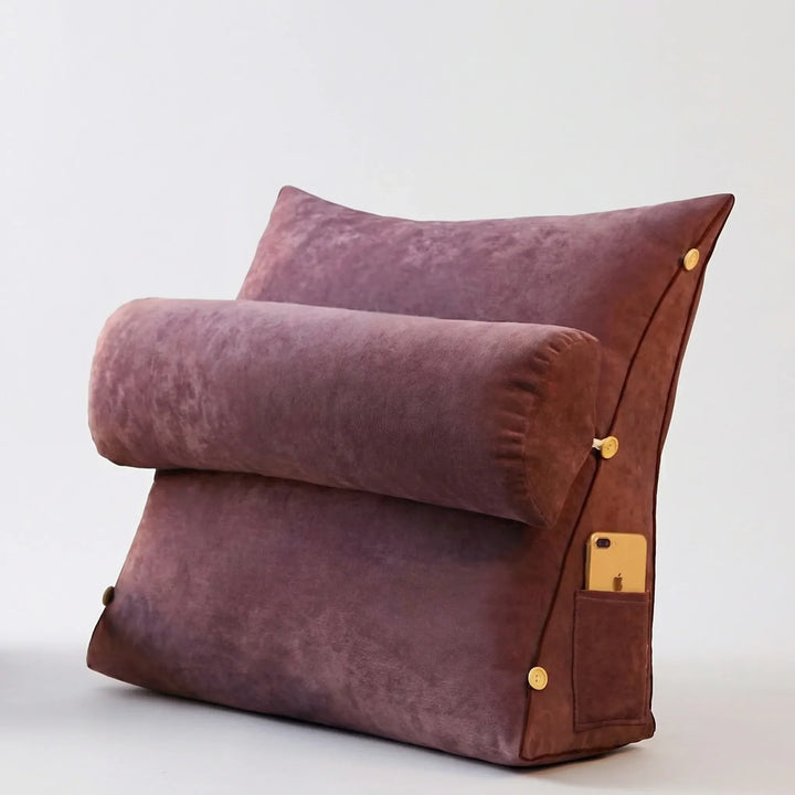Ergonomisches Keilkissen für optimale Rückenunterstützung, ideal als Lesekissen und Bettrückenlehne.
