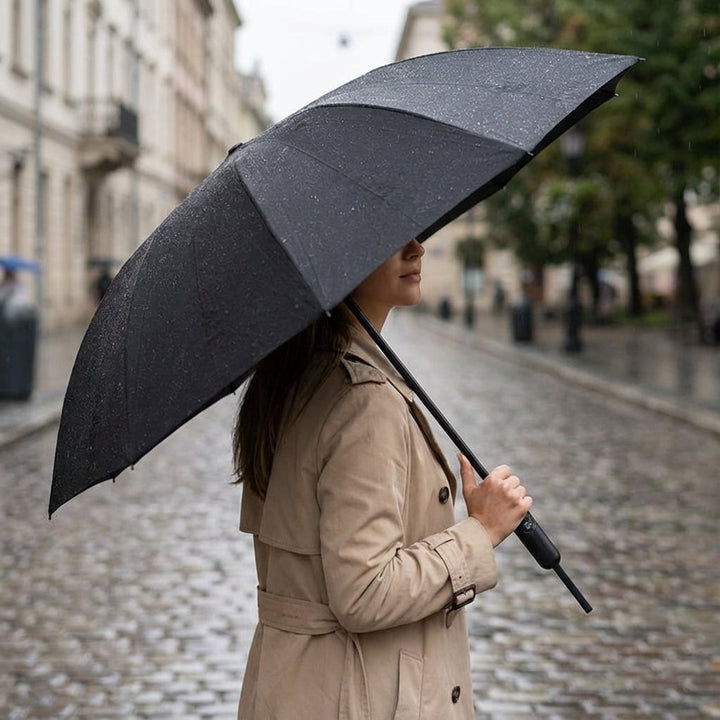Unisex Regenschirm, windfest & umgekehrt faltbar, tropffrei, Automatik. Großer Faltschirm für zuverlässigen Wetterschutz.