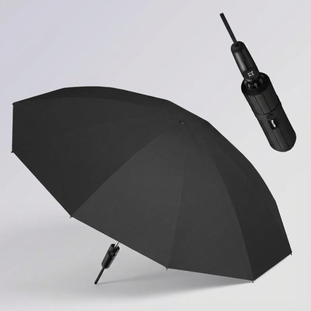 Windfester Unisex Regenschirm, groß & robust, ideal für stürmisches Wetter, umgekehrt faltbar & tropffrei. Perfekter Schutz.