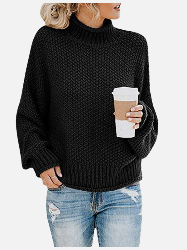 Warmer Strickpullover mit Rollkragen für Damen, perfekt für Winteroutfits und Freizeit.