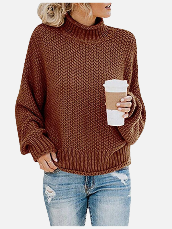 Vielseitiger Damen Strick-Rollkragenpullover, bietet Komfort und Stil für Wintermode.
