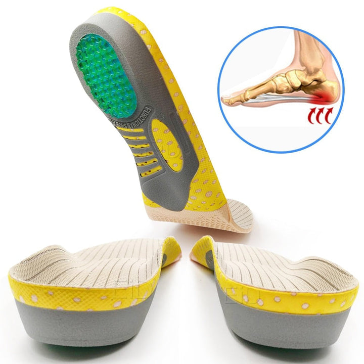 Orthopädische Einlegesohlen unisex zur Schmerzlinderung bei Plattfüßen. Fördern Fußgesundheit im Alltag.