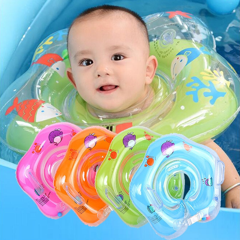 Baby-Nackenschwimmring für Badespaß & Komfort. Fördert Wassergewöhnung & Sicherheit für Säuglinge im Pool.