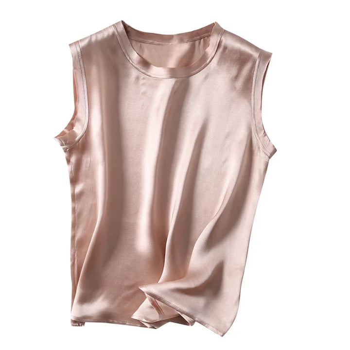 Stylisches Damen Tanktop, ärmellos, in Satin-Optik, perfekt für Büro, Freizeit und Abendgarderobe.