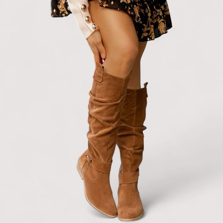 Elegante Damen Winterstiefel mit rutschfester Profilsohle, warm & komfortabel.