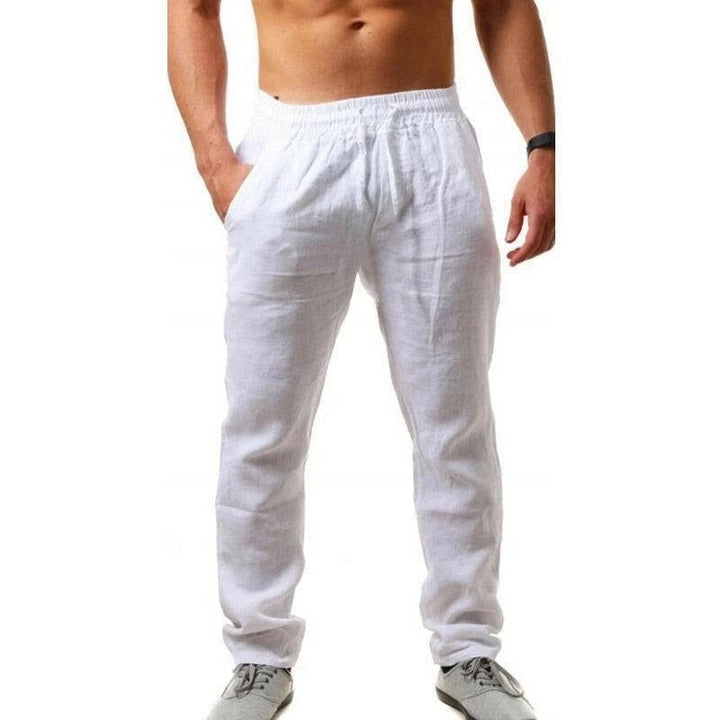 Leichte Herren Leinenhose, klassisch Blau, stilvolle Casual Hose für warme Tage und jeden Anlass.