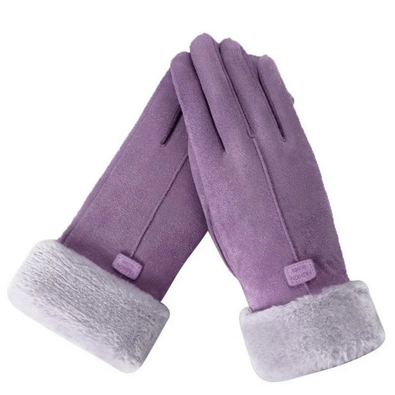 Dicke, warme Damenhandschuhe mit Kälteschutz, wasserdicht und touchfähig für den Wintergebrauch.