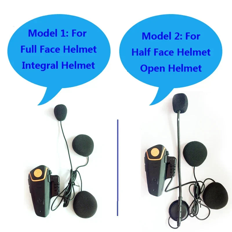 Wasserdichtes Bluetooth Motorrad Headset mit FM Radio & 1000M Reichweite für sichere Helm Kommunikation.