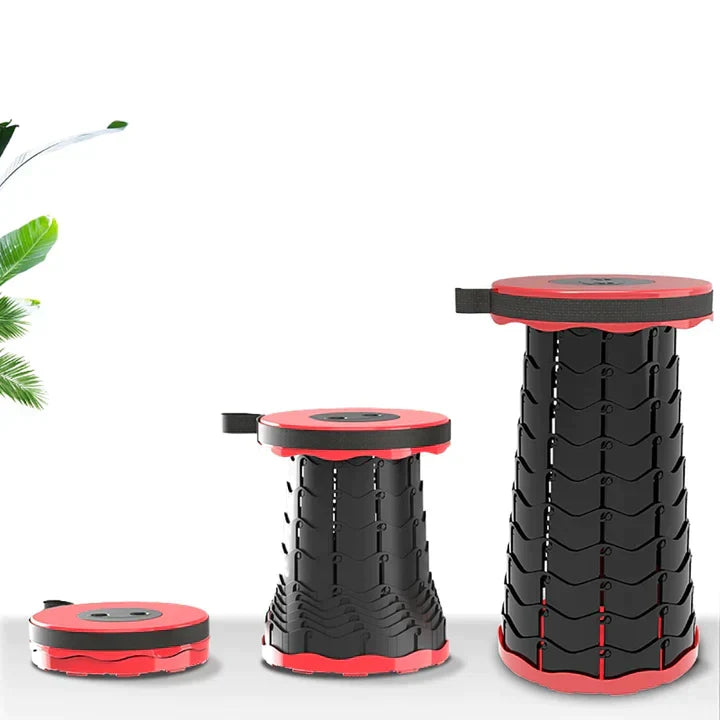 Vielseitiger Klapphocker für Outdoor, Camping & Reise, höhenverstellbar und stabil bis 160 kg; perfekter, faltbarer Sitz.