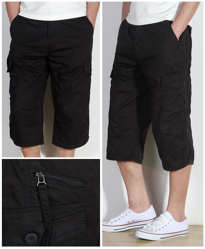 Extrem bequeme Herren Cargo 3/4 Hose im Relaxed Fit, mit praktischen Taschen für den Alltag.