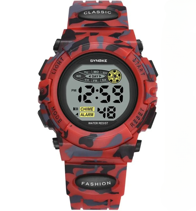 Wasserdichte digitale Livano Kinderarmbanduhr mit LED-Display und bequemem Silikonarmband.