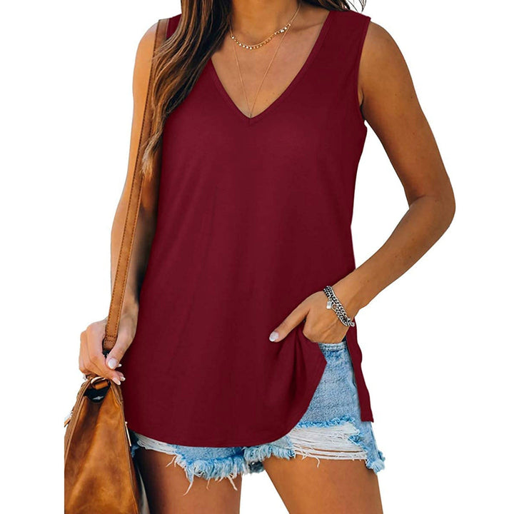 Modisches Damen Top, ärmellos mit V-Ausschnitt, bequem und luftig für Freizeit & Alltag.