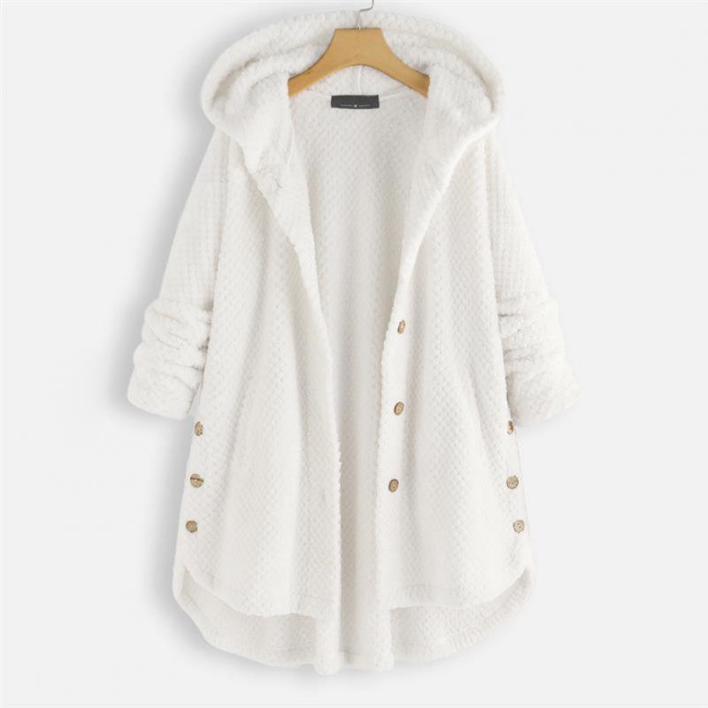 Damen Wendbare Fleecejacke mit Kapuze, vielseitig für Komfort und Stil in der Freizeit.