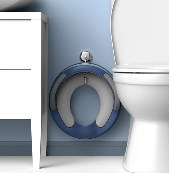 Sicherer rutschfester Kinder Toilettensitz Sitzy; ergonomische Toilettenhilfe für Kleinkind Sauberkeitstraining.