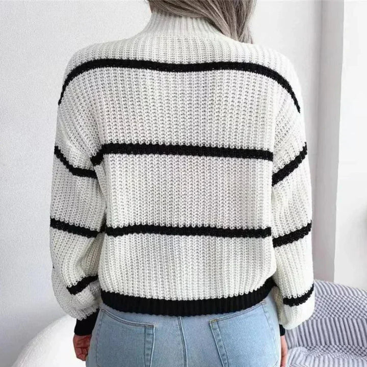 Stilvoller Damen Pullover als Business Outfit, ideal für Büro und formelle Anlässe, klassisches Design.