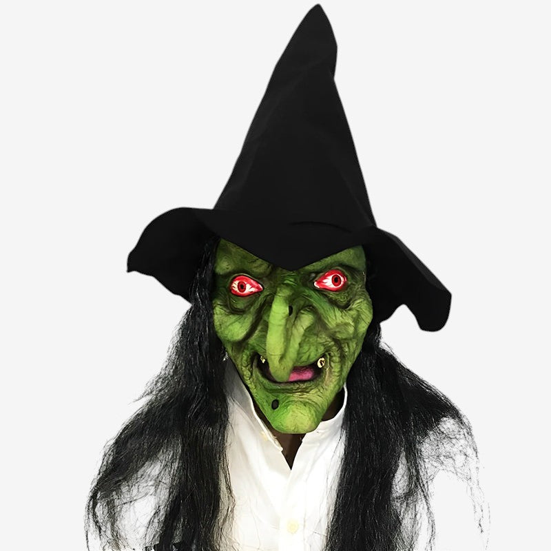 Detaillierte Latex-Vollgesichtsmaske für Erwachsene, alte Person, beweglicher Mund, Halloween.