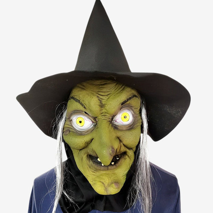 Alte Erwachsenen-Maske für Halloween, realistische Latex-Charaktermaske, beweglicher Mund.