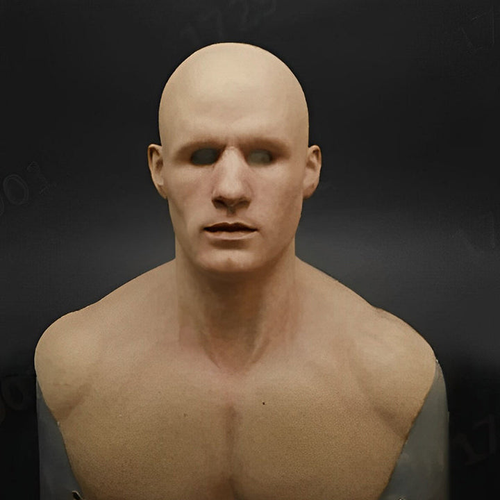 Realistische alte Person Halloween-Latex-Maske für Erwachsene, beweglicher Mund.