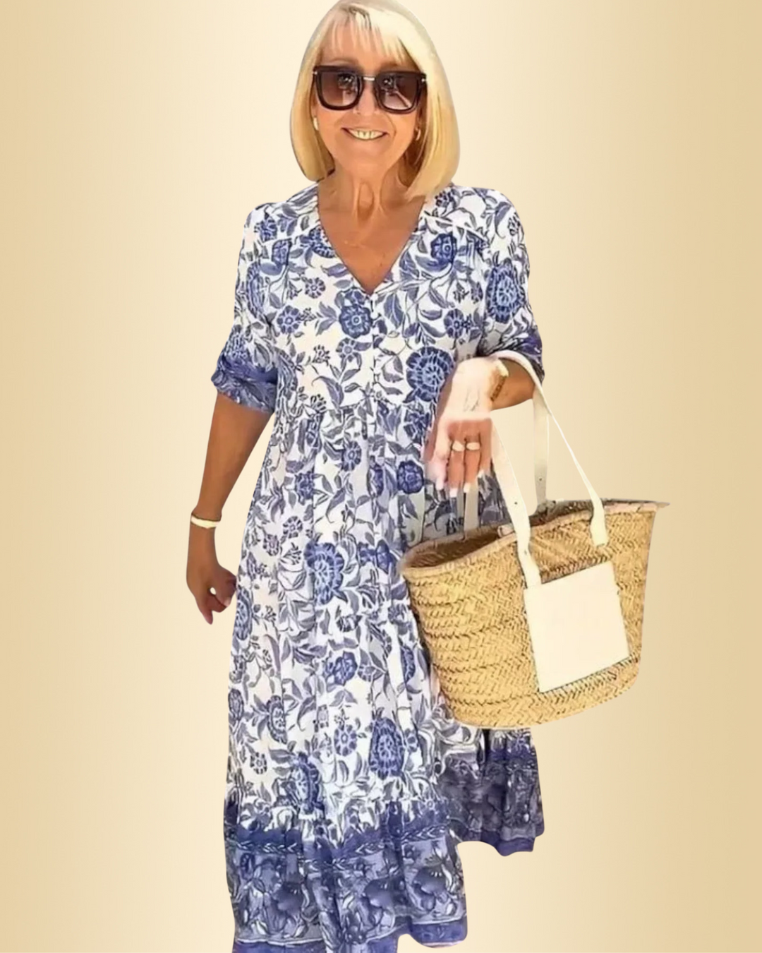 Leichtes, atmungsaktives Damen Sommerkleid. Ideal für warme Tage, Freizeit, Urlaub & Alltag. Bequem.