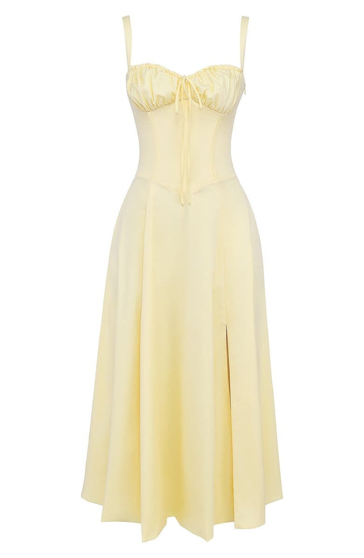 Figurbetontes Bustier Sommerkleid Isabella mit Taillenshaper für elegante Anlässe.