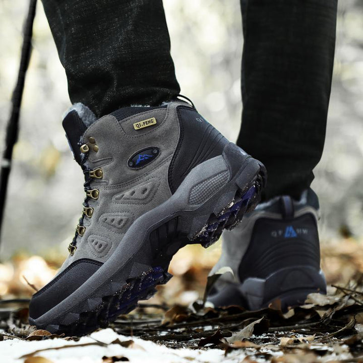 Graue leichte Winterstiefel: Warme Unisex Outdoor Schuhe, perfekt als Freizeitschuhe für alle.