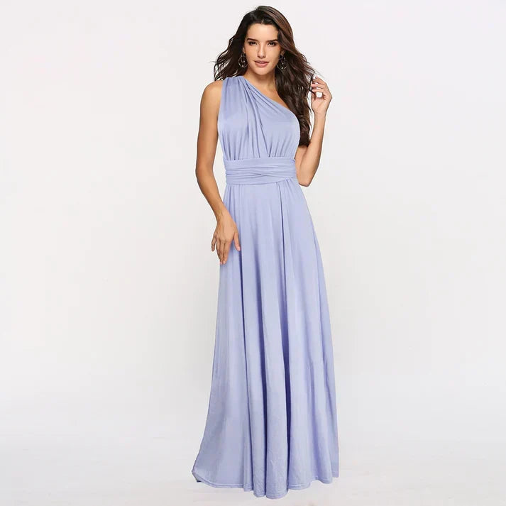 Feminines Damen Wickelkleid, elegantes Sommer-Abendkleid mit verstellbaren Trägern, luxuriöser Look.