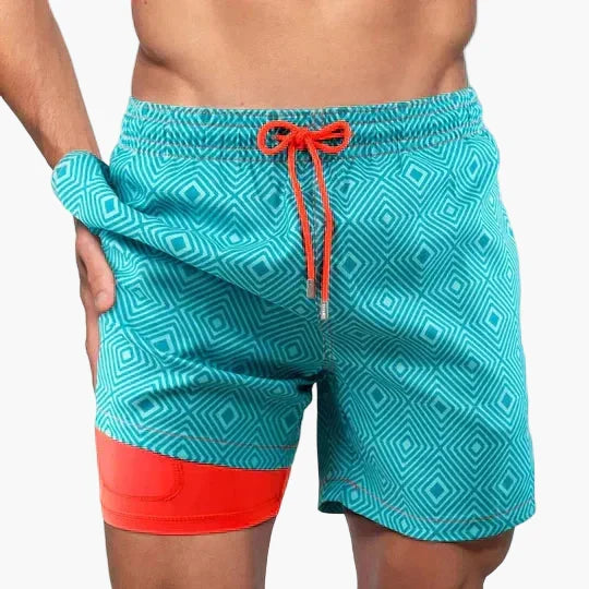 Herren Schwimmshorts: schnell trocknend, mit Kompressions-Innenshorts für besten Halt bei allen Wassersportarten.