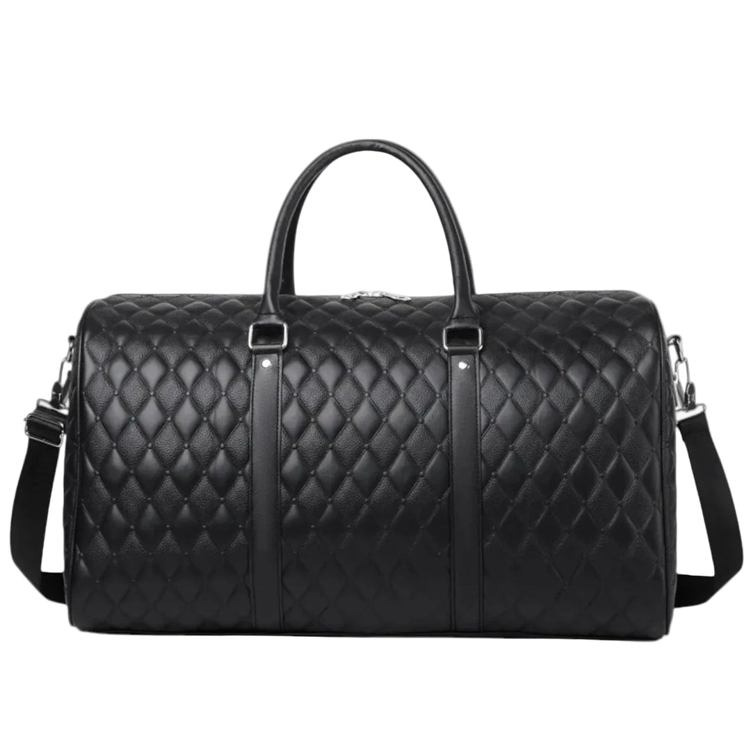 Elegante Herren-Wochenendtasche aus Echtleder in Dunkelbraun, ideal für Kurztrips & Reisen.