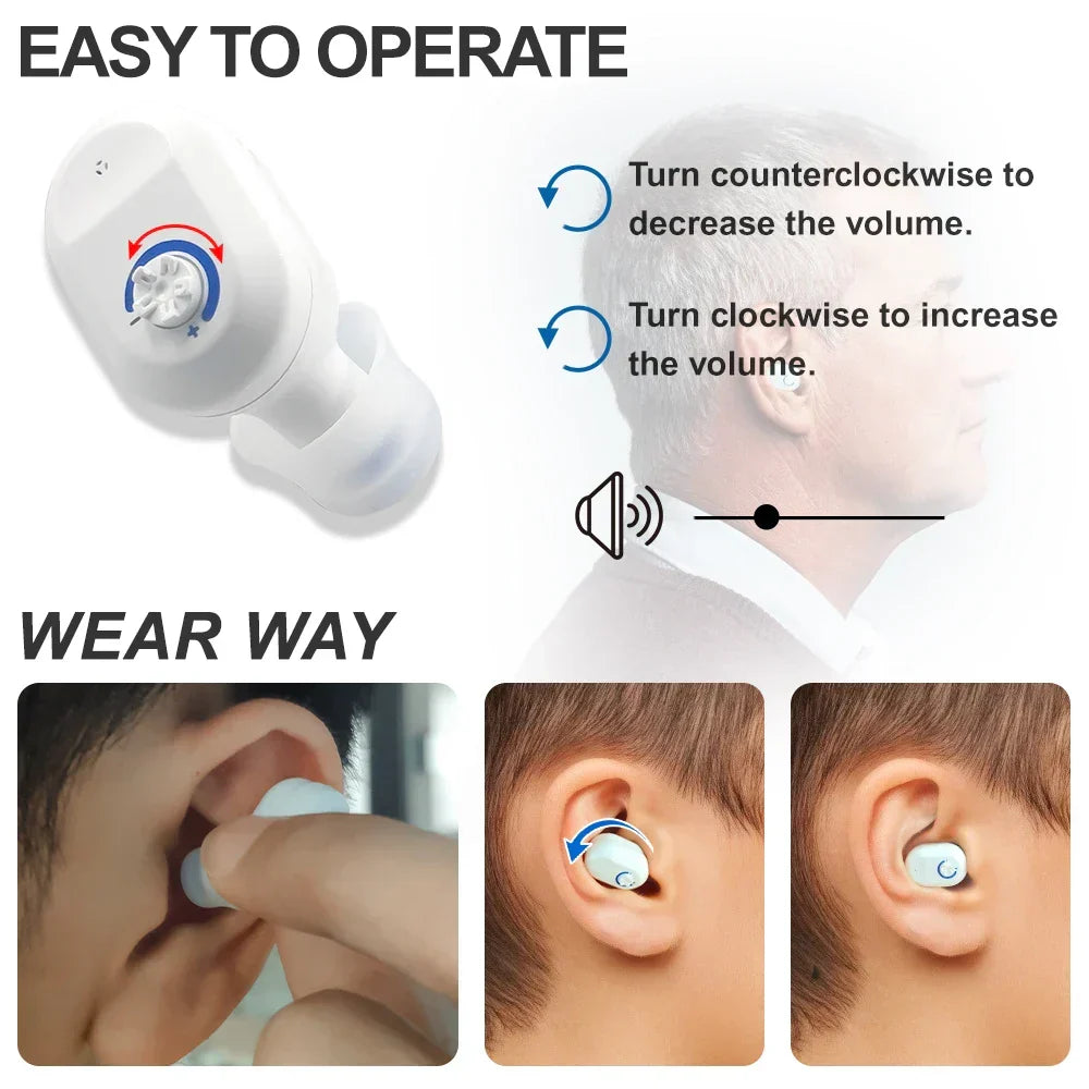 Mini In-Ear Hörgeräte: Diskretion und Komfort vereint für besseres Hören im Alltag.