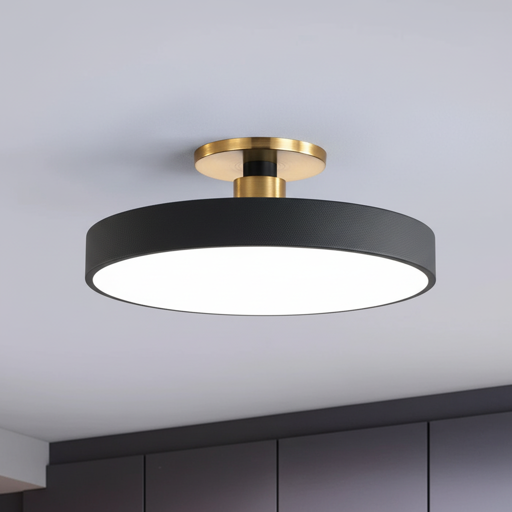 Moderne 30cm LED Deckenleuchte für Schlafzimmer. Helligon Halbeinbau mit sanftem, blendfreiem Licht.