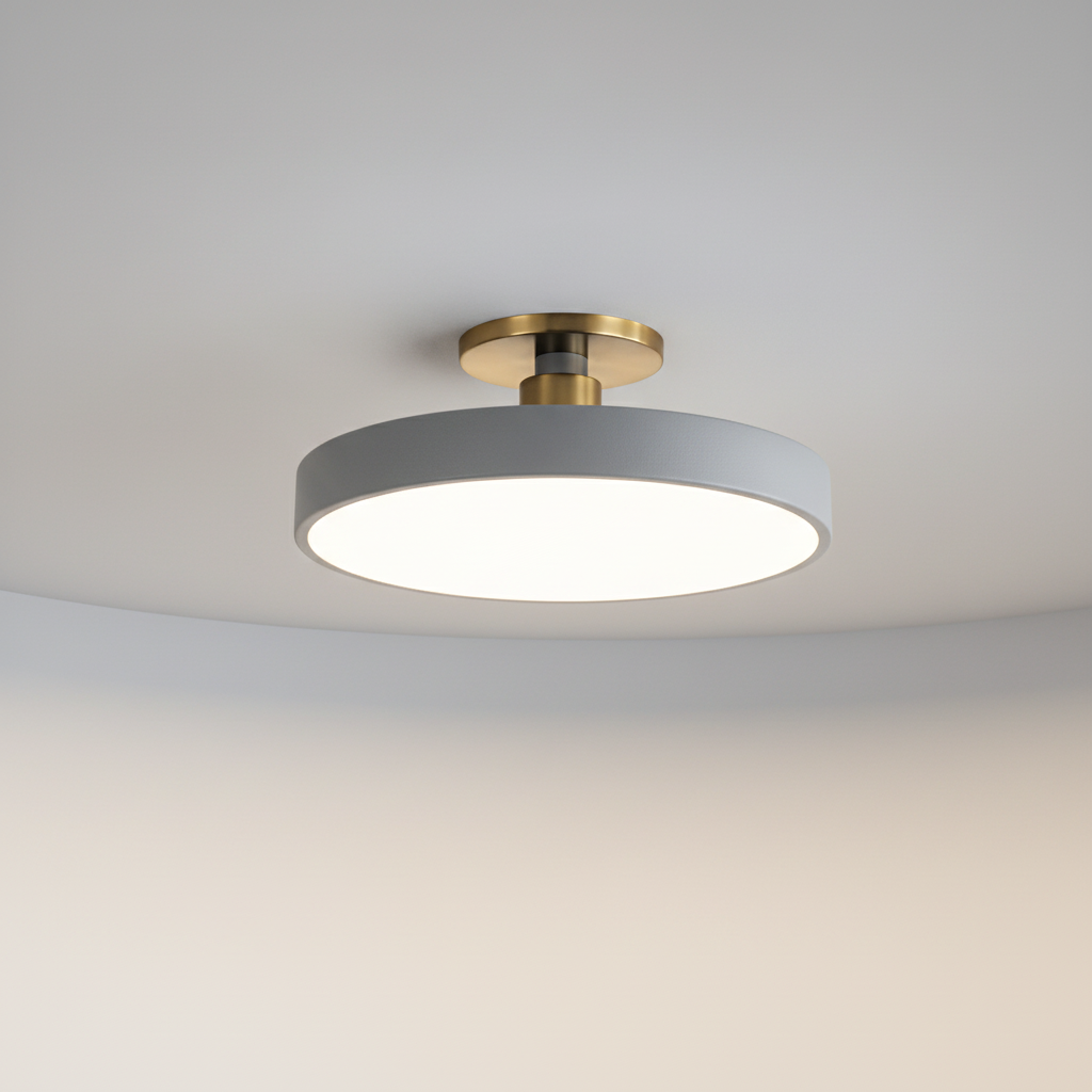 Halbeinbau LED Deckenleuchte Helligon 30cm. Modernes, blendfreies Licht als Schlafzimmerlampe.