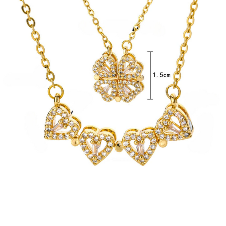 Zeitlos elegante Damen Zirkonia Halskette. Hochwertiger vergoldeter Schmuck, perfekt für jeden Anlass.
