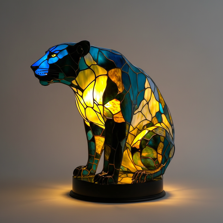 Stilvolles Wohnaccessoire: Die GleamPaw Tierkopf Mosaiklampe, eine einzigartige Dekoleuchte für Ihr Interieur.