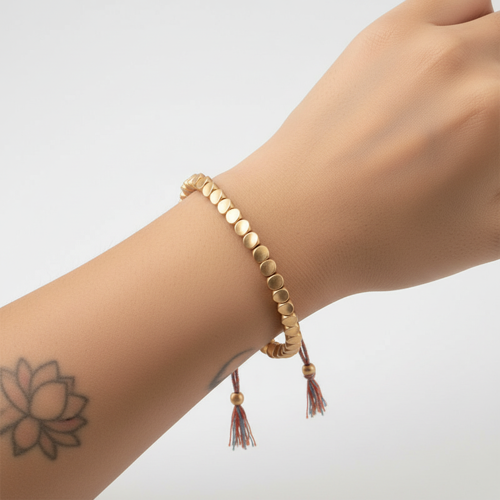 Elegantes Kupferarmband mit robustem Seil, handgefertigt, unisex Glücksbringer.