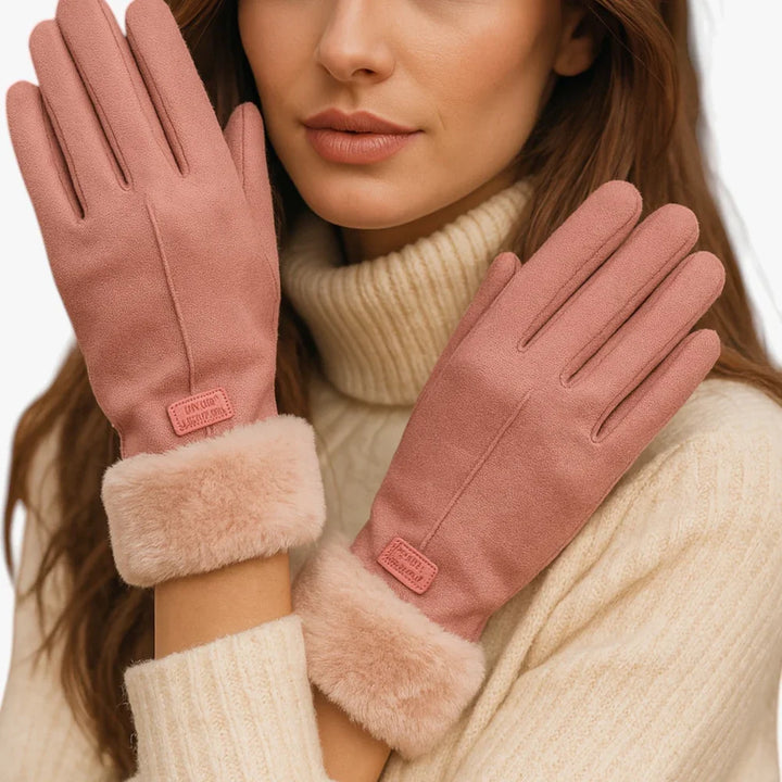 Weiche, winddichte Winterhandschuhe für Damen. Halten Hände warm & bieten Komfort bei Outdoor-Aktivitäten.