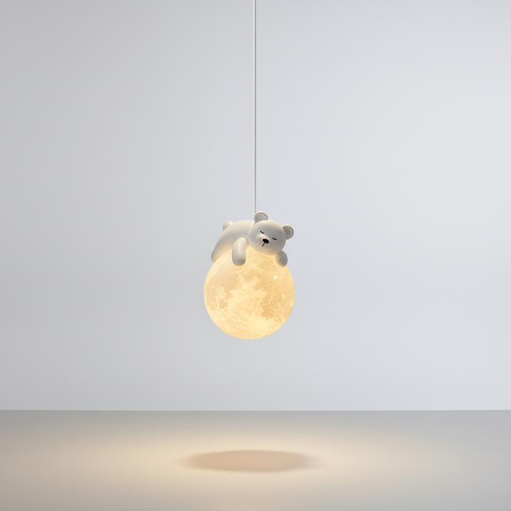 Charmante Kinderzimmer Deckenlampe, Bär oder Hase. LED-Hängeleuchte aus Harz als tolles Geschenk.