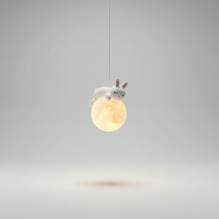 Dekorative Kinderzimmer Hängeleuchte mit Bärenmotiv. Harz Deckenlampe als Nachtlicht, inkl. LED.