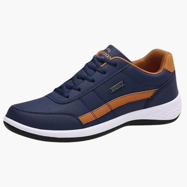 Herren Komfort Sneaker, orthopädisch, blau-weiß, atmungsaktiv, ideal für Alltag & Freizeit.