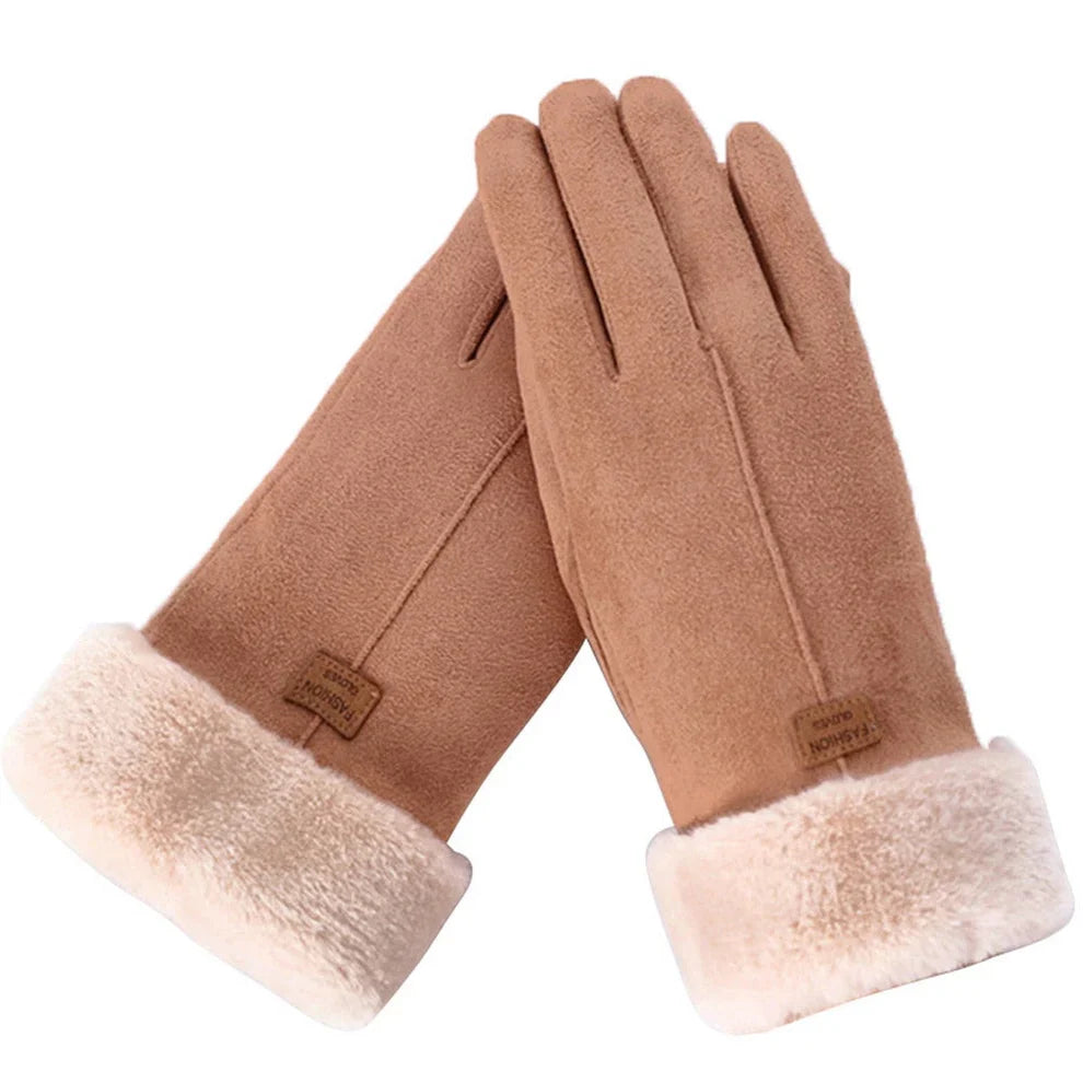 Elegante schwarze Damenhandschuhe aus weichem Material, ideal für Wintermode, Kälteschutz und Outdoor.