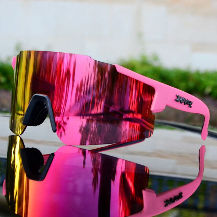 Dunkle Sportbrille, unisex, für Radfahren, Laufen, mit Blendschutz und UV-Schutz.