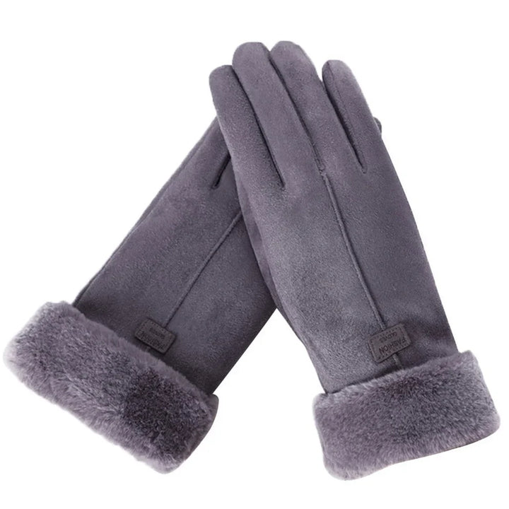 Touchscreen-Winterhandschuhe für Damen, wasserdicht und warm, perfekt für Outdoor-Aktivitäten bei Kälte.