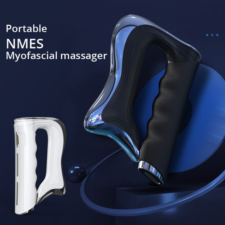 Myofasziales Tiefenmassagegerät mit NMES und Mikrovibration zur Muskelregeneration, Tiefenmassage und Schmerzlinderung.