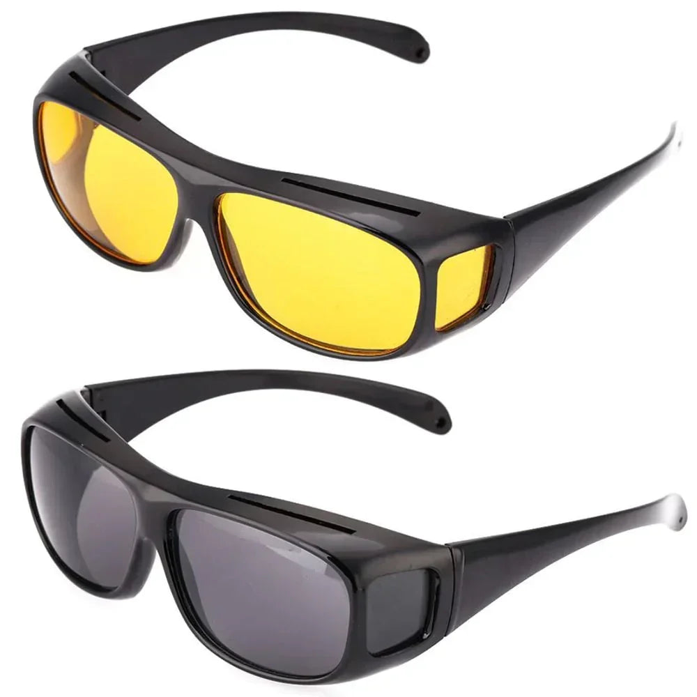 Stylische Unisex Nachtsichtbrille für besseren Kontrast und Blendungsschutz beim Autofahren.