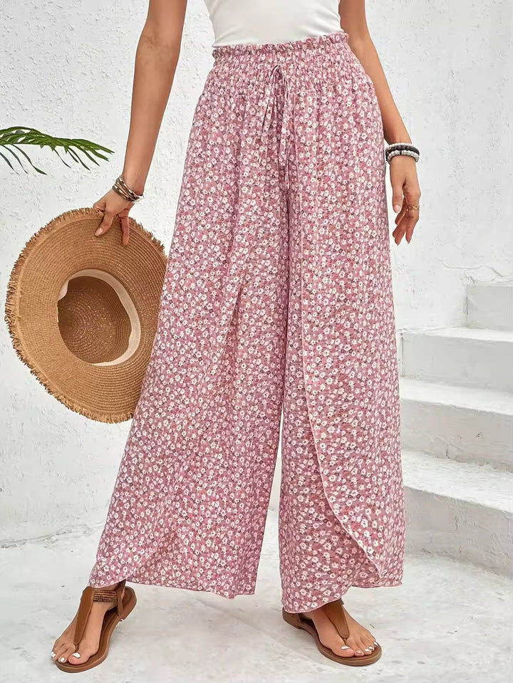 Moderne Damen Frühlingshose, sehr bequem und vielseitig. Eine modische Elastikhose mit Kordelzug.